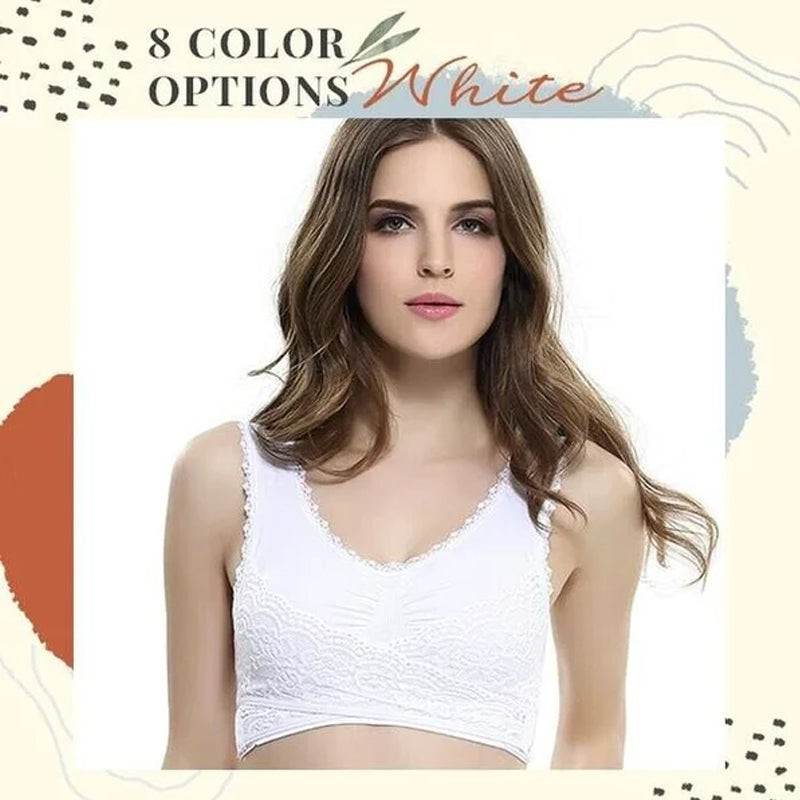 Comfortable Cross Over Lace Wire Bra