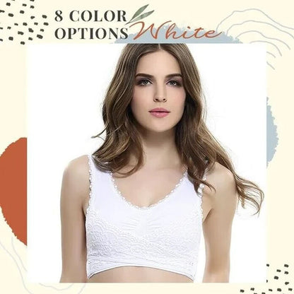 Comfortable Cross Over Lace Wire Bra