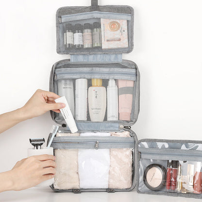 Portable Travel Toiletry Bag with 4 Pockets & Hook