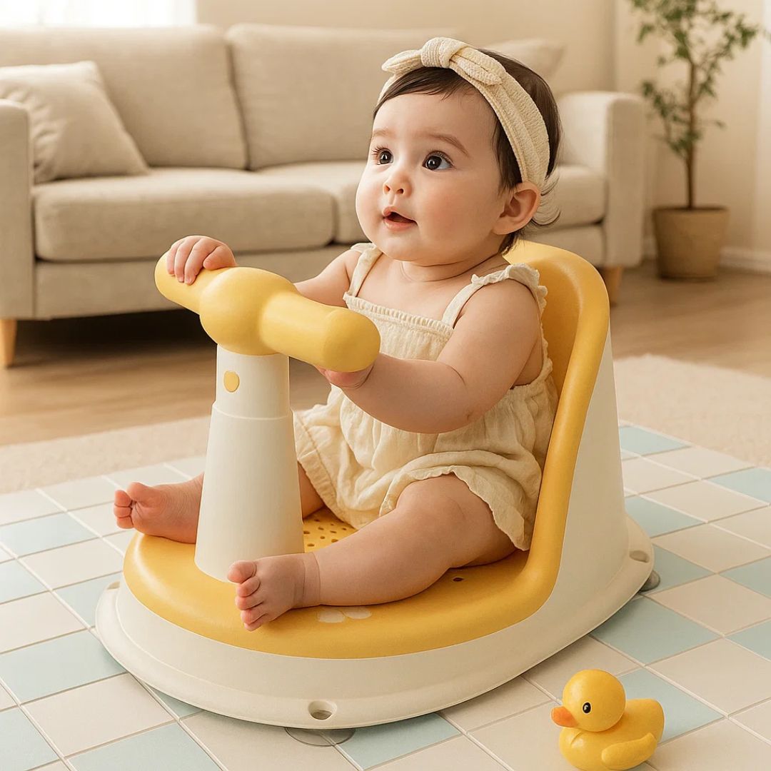 Soft Grip Baby Bath Support Seat with Strong Suction Cups