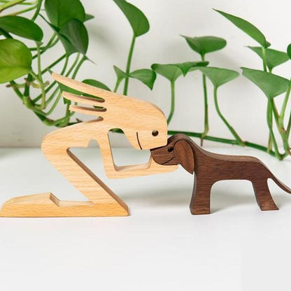 Cute Animal Figurine Wooden Table Decor