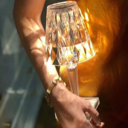 Stylish Glass Table Lamp with Touch Dimmer