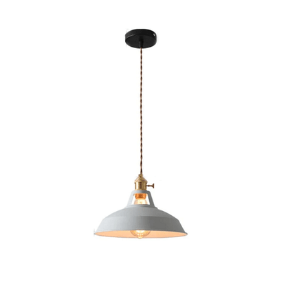 Retro Pastel Pendant Light - Chic Metal Glow