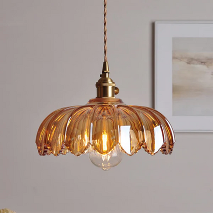 Retro Style Glass Pendant Light