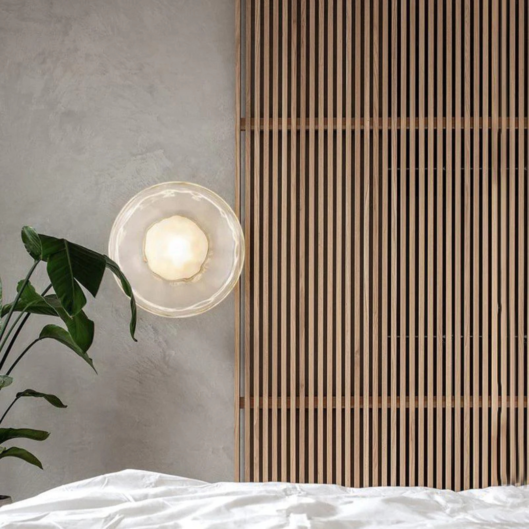 Sleek Glass Contemporary Wall Light