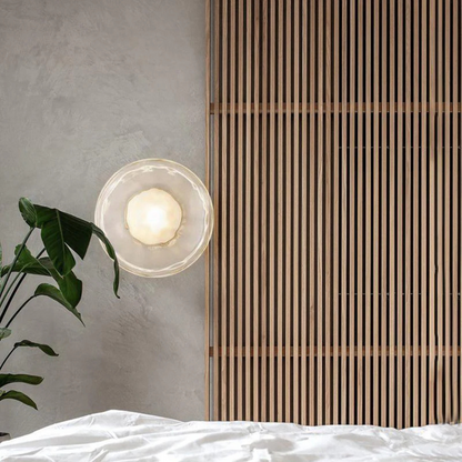 Sleek Glass Contemporary Wall Light