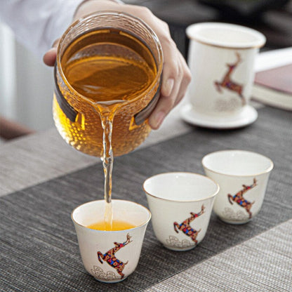 Rustic Woodland Animal Ceramic Tea Set