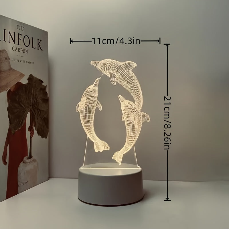 Colorful 3D Optical Table Lamp