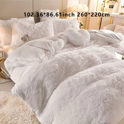 Soft Plush Duvet Cover Set for Cozy Bedding