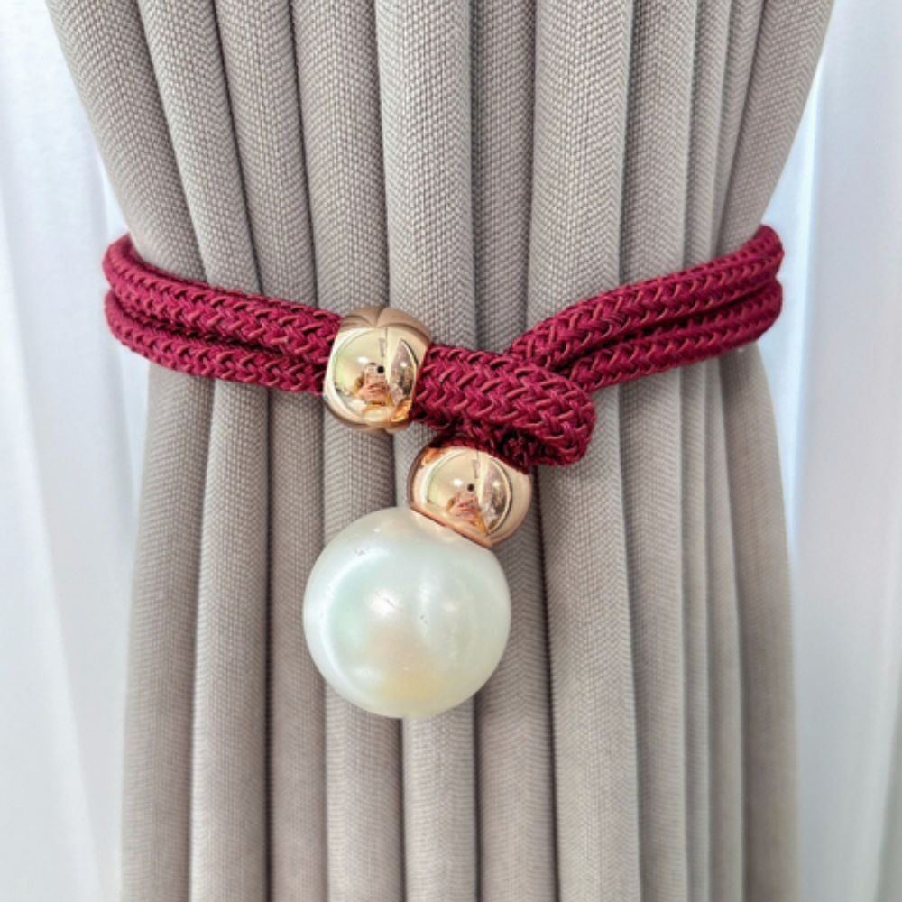 Shiny Pearl Curtain Tieback 2 Piece Set - Befez