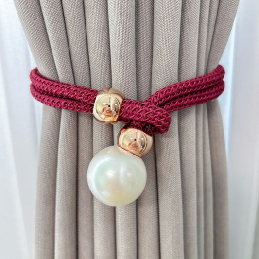Shiny Pearl Curtain Tieback 2 Piece Set - Befez