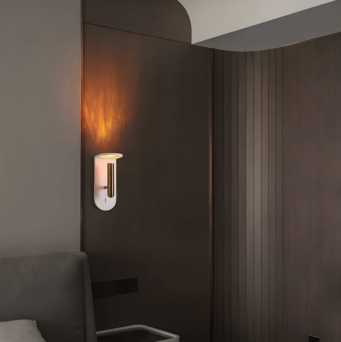 Warm LED Flame Effect Wall Lamp
