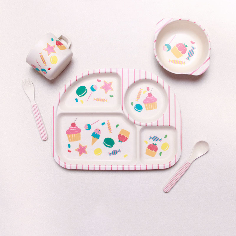 Cute Cloud Baby Dinner Set - Plate, Bowl & Utensils