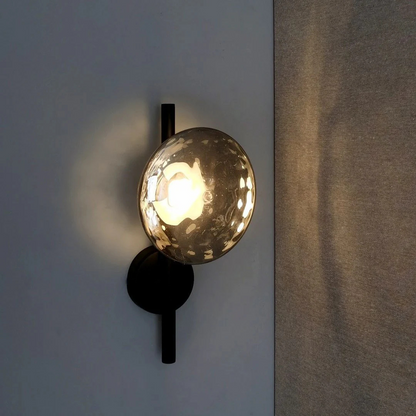 Sleek Glass Contemporary Wall Light