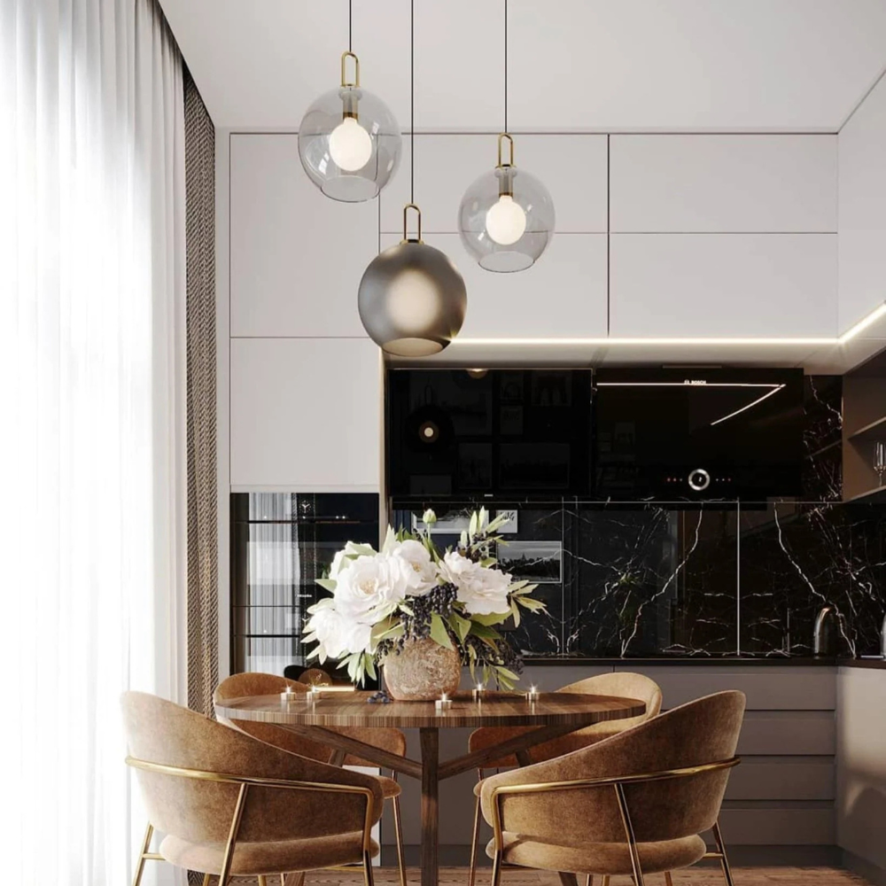 Stylish Glass Hanging Light for Home Dining Areas