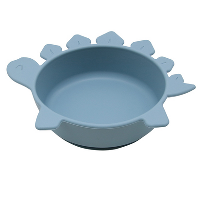 Soft Silicone Baby Bowl - Fun Dinosaur Grip Bowl