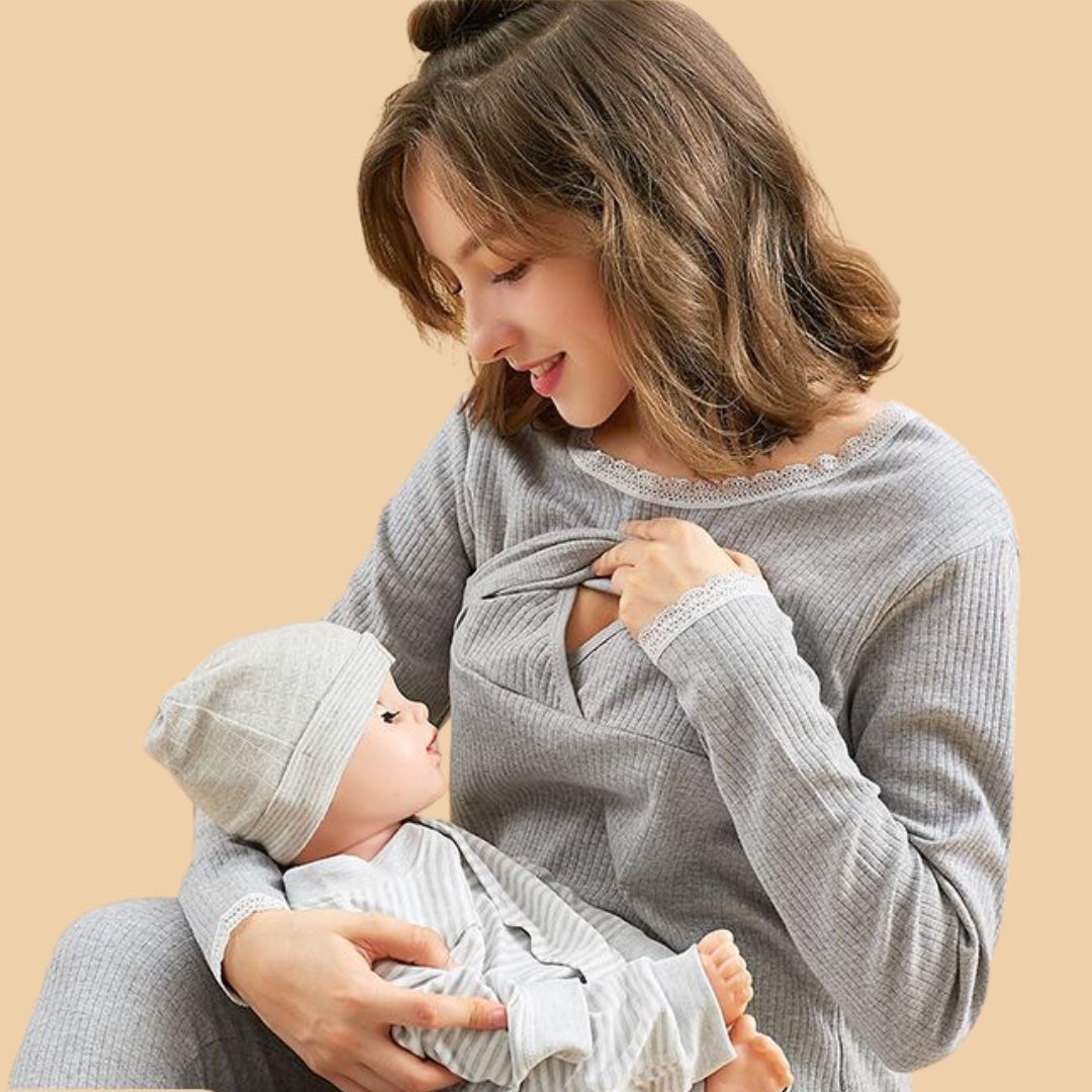 Cozy Maternity Dress for Lounging at Home - Befez