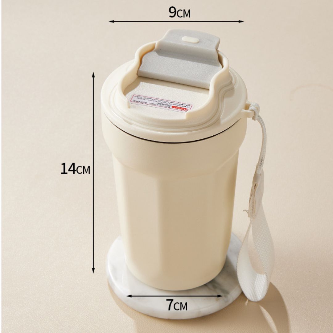 Insulated Stainless Steel Smart Coffee Mug 450ml