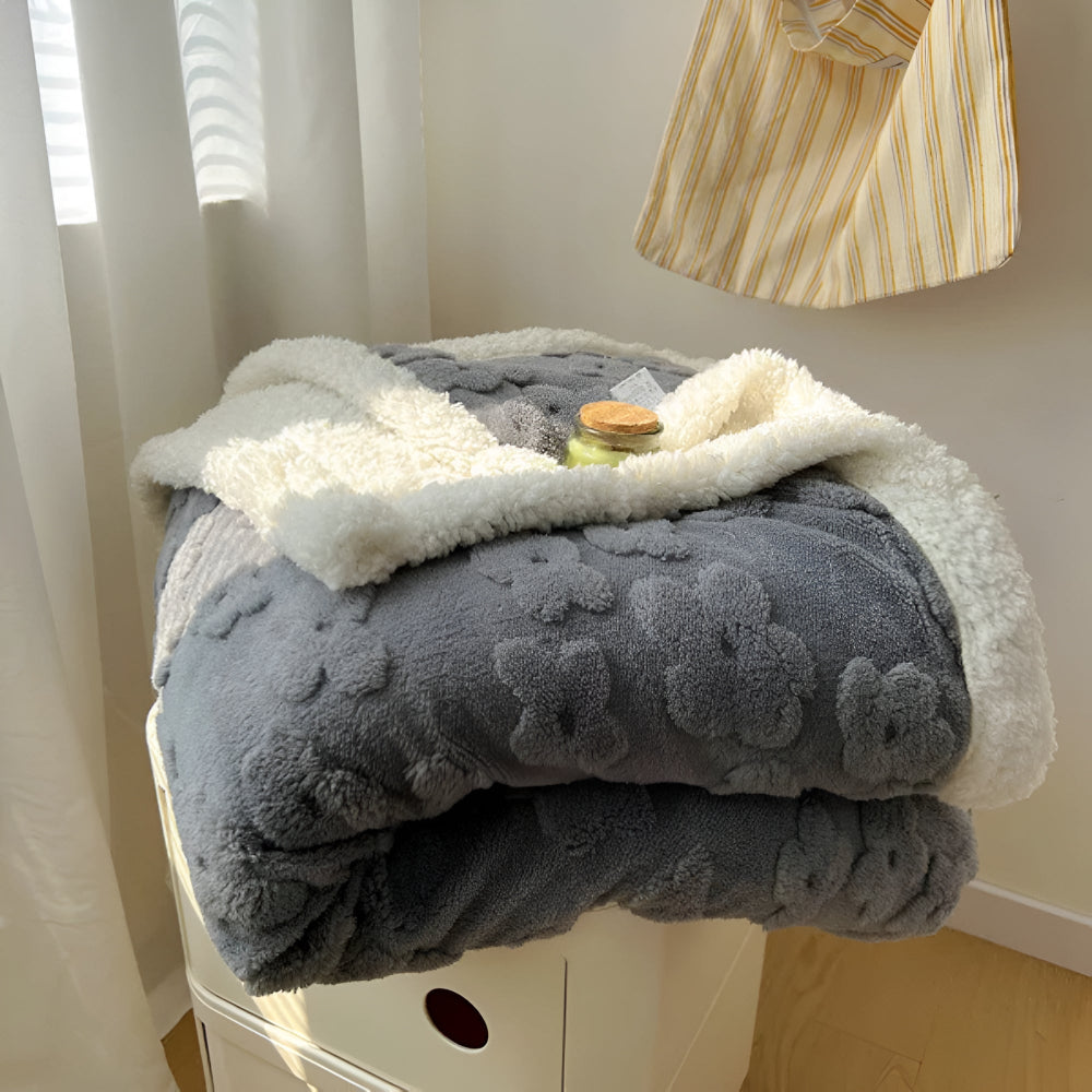 Cozy Plush Sherpa Blanket Soft Fleece Throw