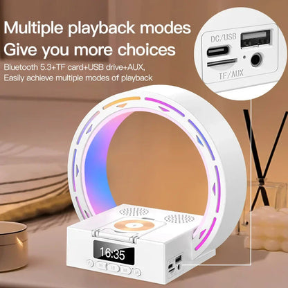 Wireless Speaker Lamp with USB Charger and Clock