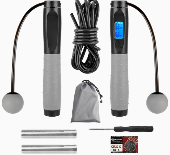 Smart Jump Rope with Calorie Tracker and Fitness Timer