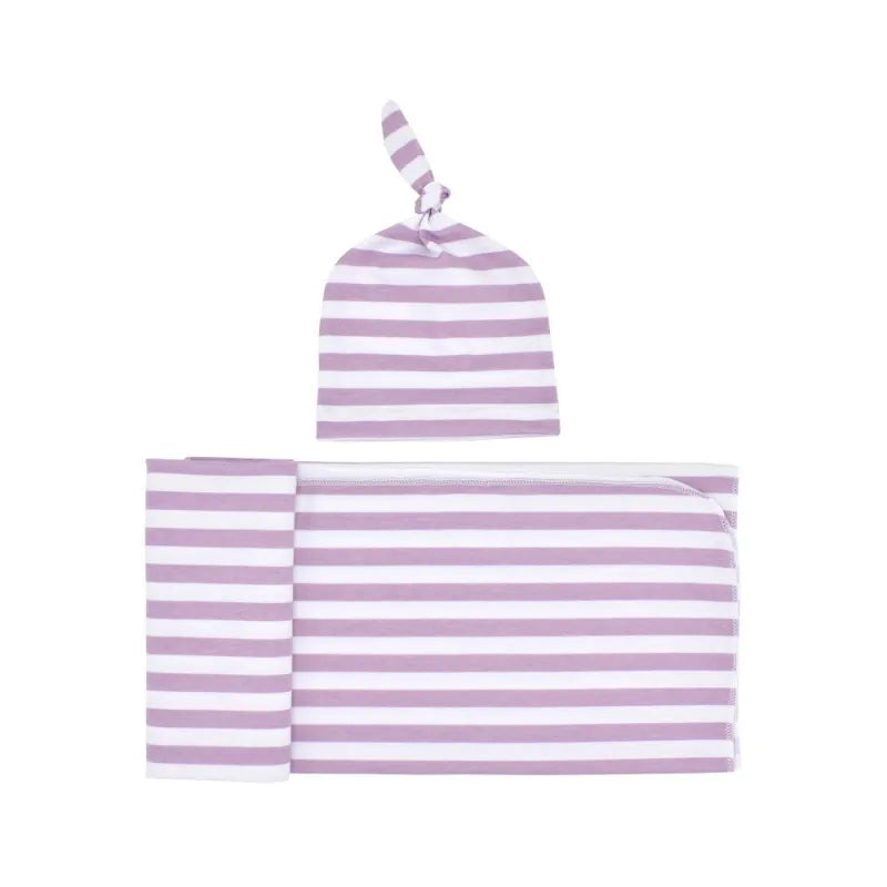 Cozy Baby Swaddle Set with Hat – Gentle Infant Wrap