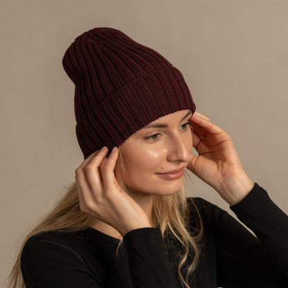 Soft Merino Wool Beanie for Women