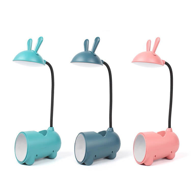 Compact LED Desk Light with USB Port and Pen Stand