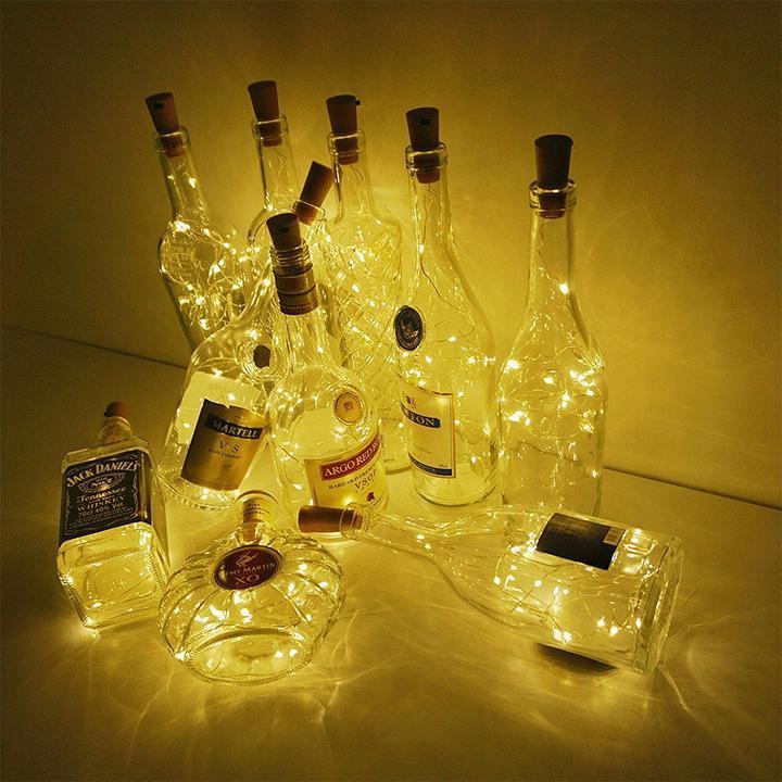 Colorful Glass Bottle Lanterns
