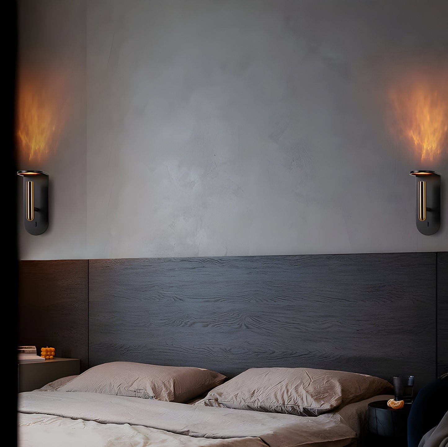 Warm LED Flame Effect Wall Lamp