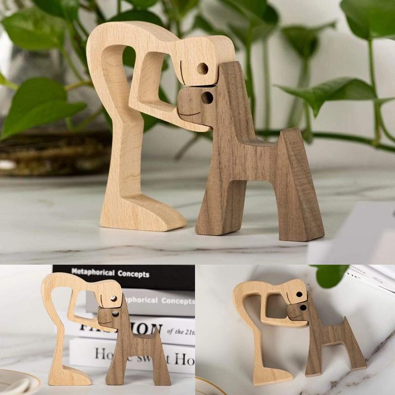 Cute Animal Figurine Wooden Table Decor