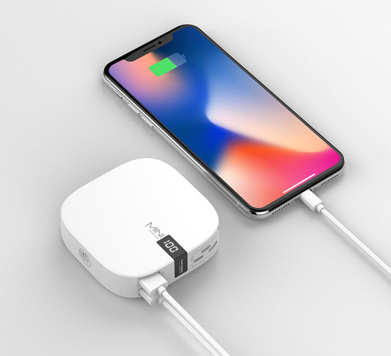 Compact 10000mAh Portable Charger with Fast Dual USB