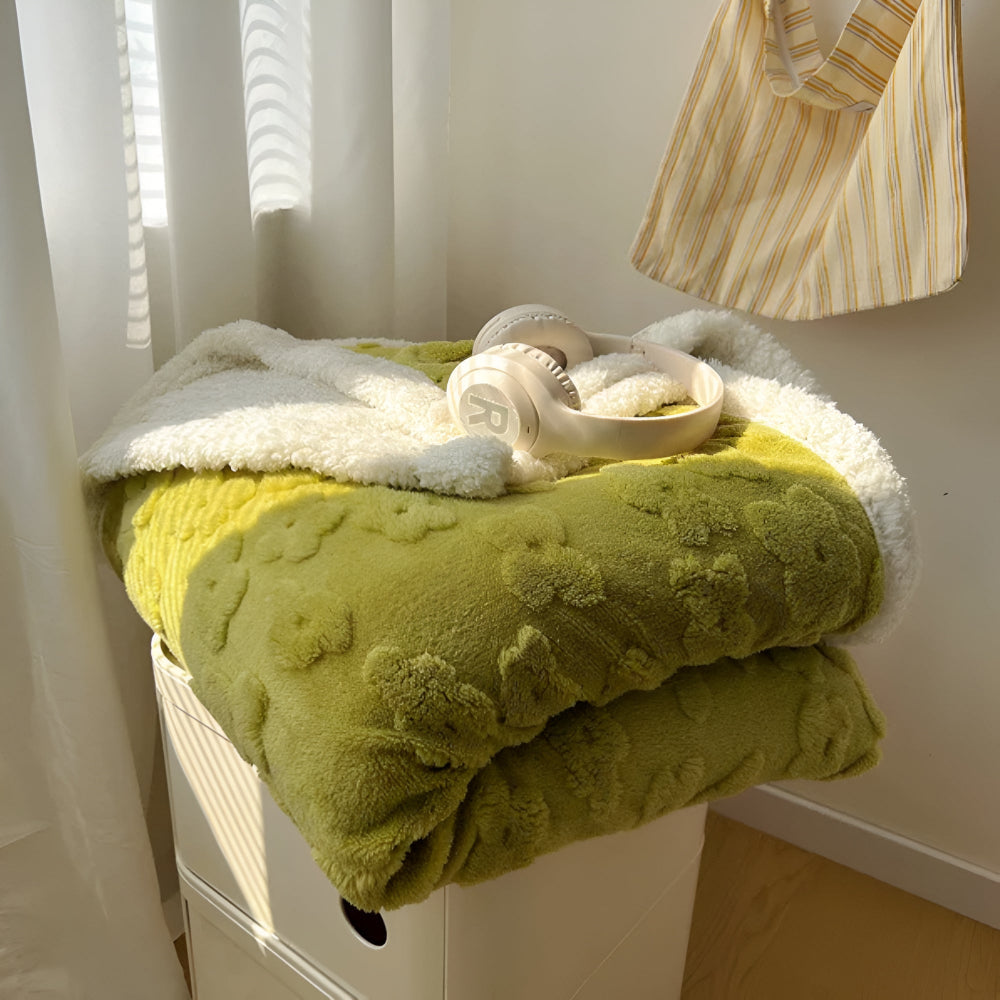 Cozy Plush Sherpa Blanket Soft Fleece Throw