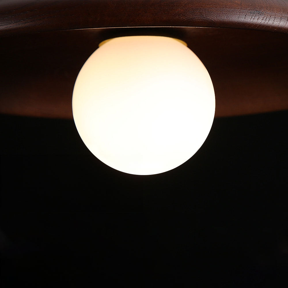 Simple Wood Round Ceiling Lamp for Home Lighting