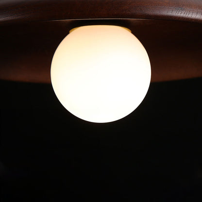 Simple Wood Round Ceiling Lamp for Home Lighting