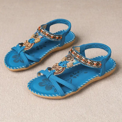 Sparkly Gemstone Butterfly Flip Flop Sandals
