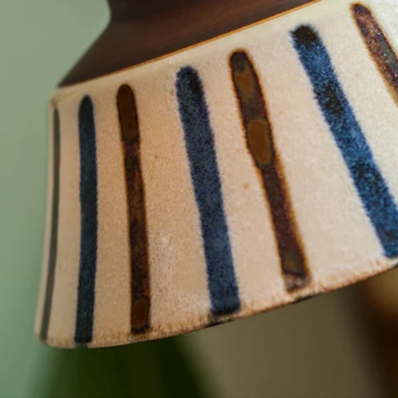 Vintage Asian Ceramic Pendant Lamp