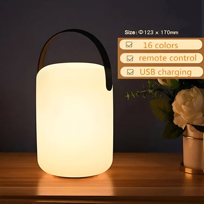 Compact Rechargeable LED Lamp with 16 Color Options