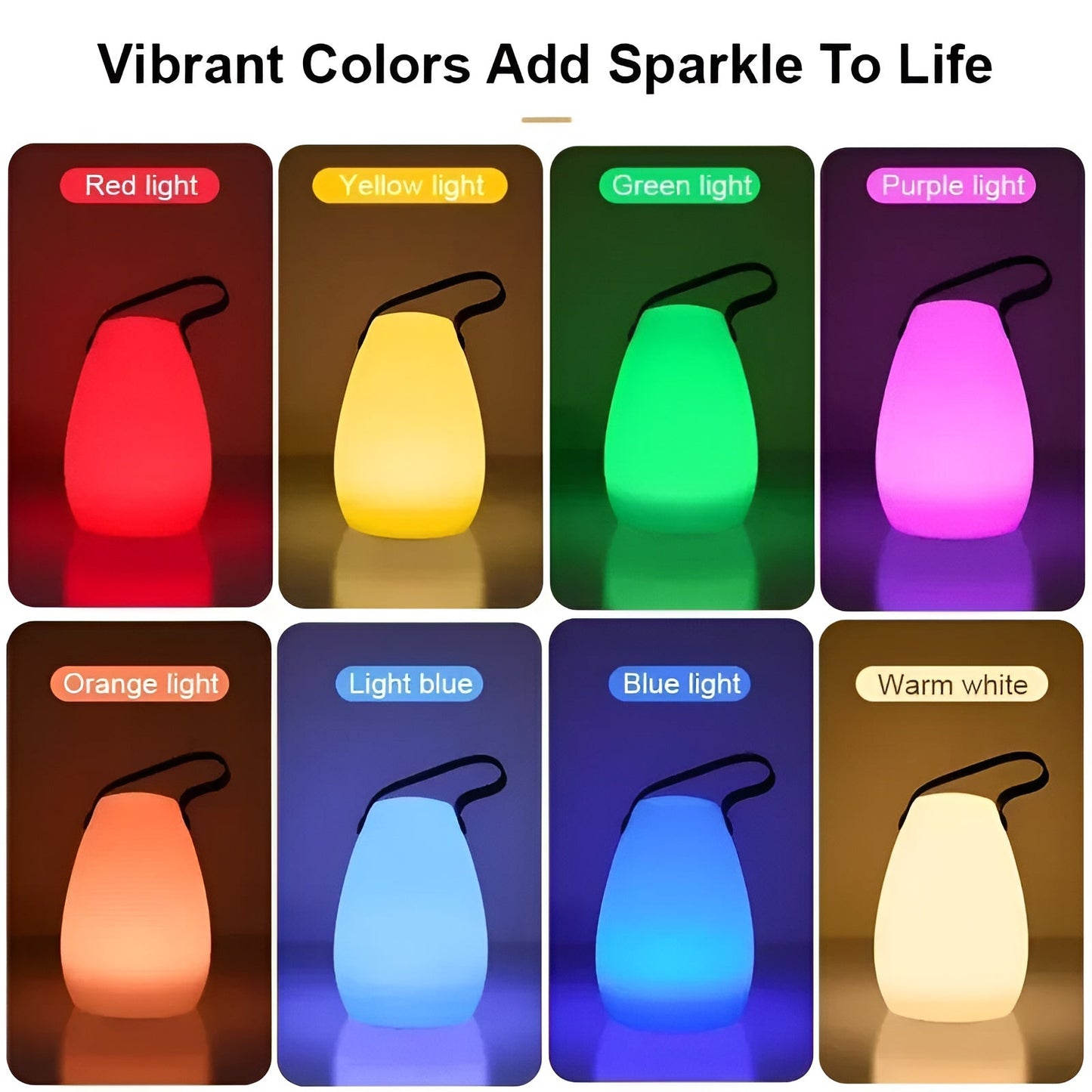Compact Rechargeable LED Lamp with 16 Color Options