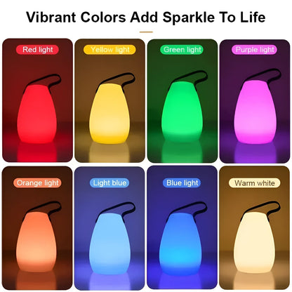 Compact Rechargeable LED Lamp with 16 Color Options