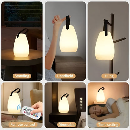 Compact Rechargeable LED Lamp with 16 Color Options