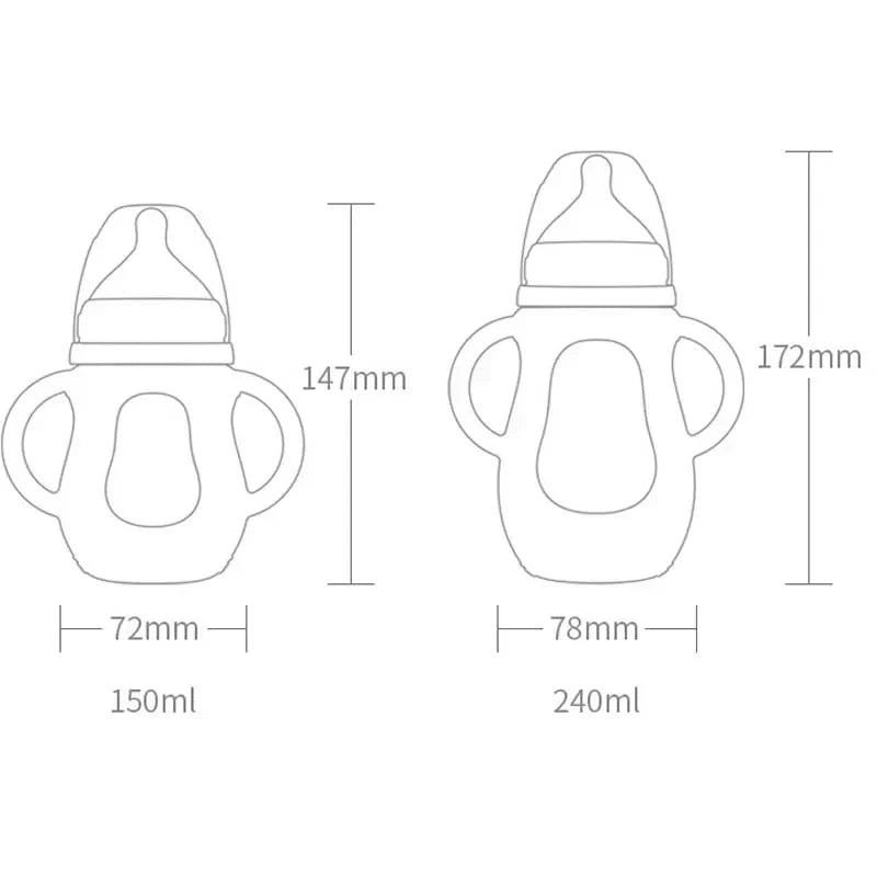 Befez | Baby Training Bottle with Handles - Soft Silicone Teat & Fun Designs