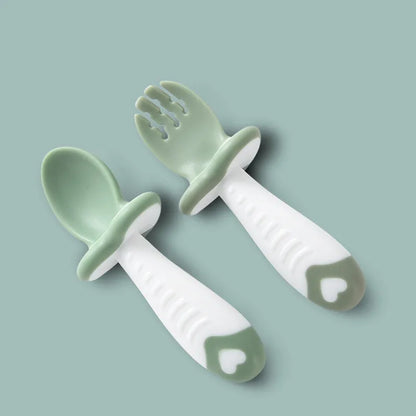Soft Baby Utensil Set Silicone Spoon and Fork - Befez