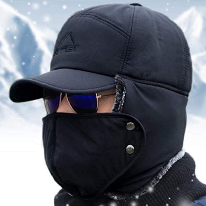 Thermal Insulated Beanie Hat with Face Mask - Befez