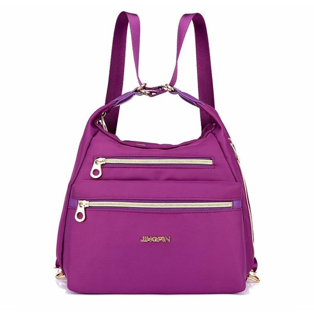 Stylish Double Zip Tote Handbag Shoulder Bag
