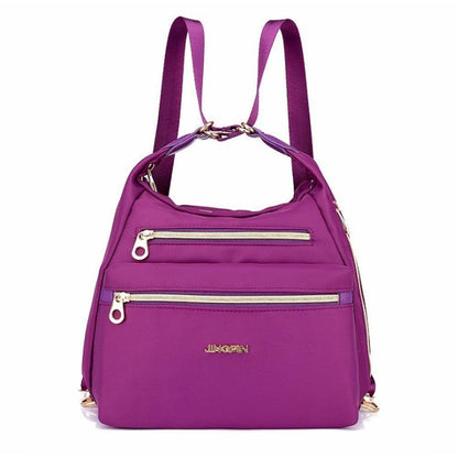 Stylish Double Zip Tote Handbag Shoulder Bag