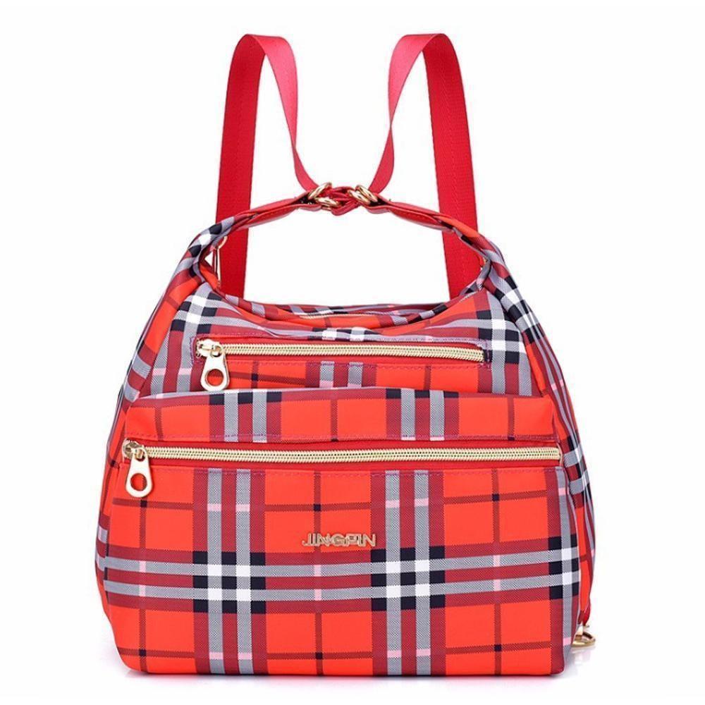 Stylish Double Zip Tote Handbag Shoulder Bag