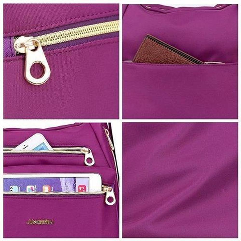 Stylish Double Zip Tote Handbag Shoulder Bag