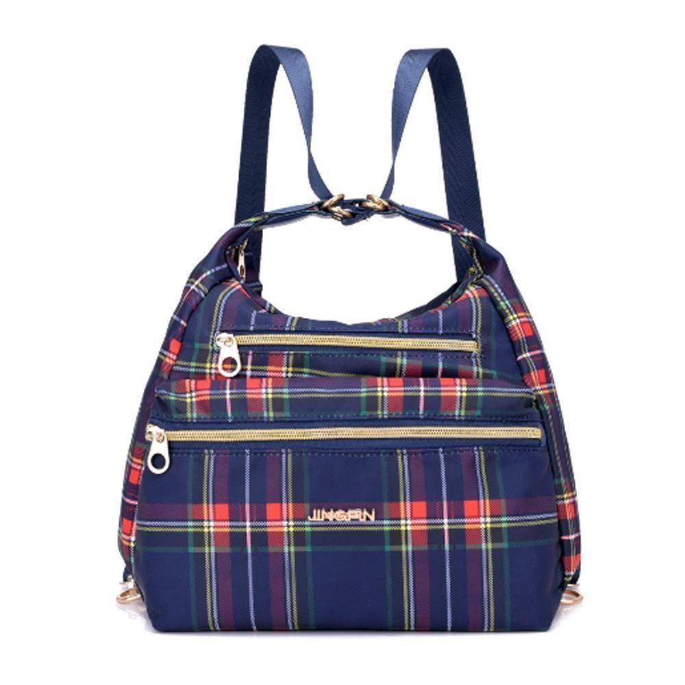 Stylish Double Zip Tote Handbag Shoulder Bag
