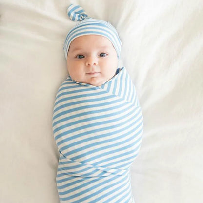 Cozy Baby Swaddle Set with Hat – Gentle Infant Wrap